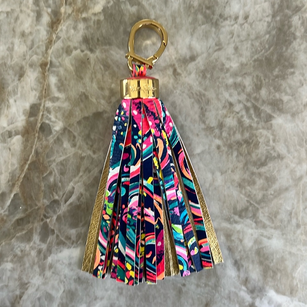 Lilly Pulitzer Tassel Keychain in Gypsea Girl New Without Tags